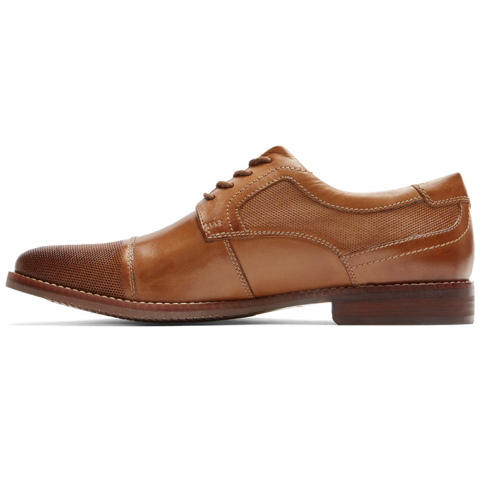 Zapatos Con Cordones Rockport Hombre Mexico - Style Purpose Cap Toe Blucher Marrom - VNHLA1785